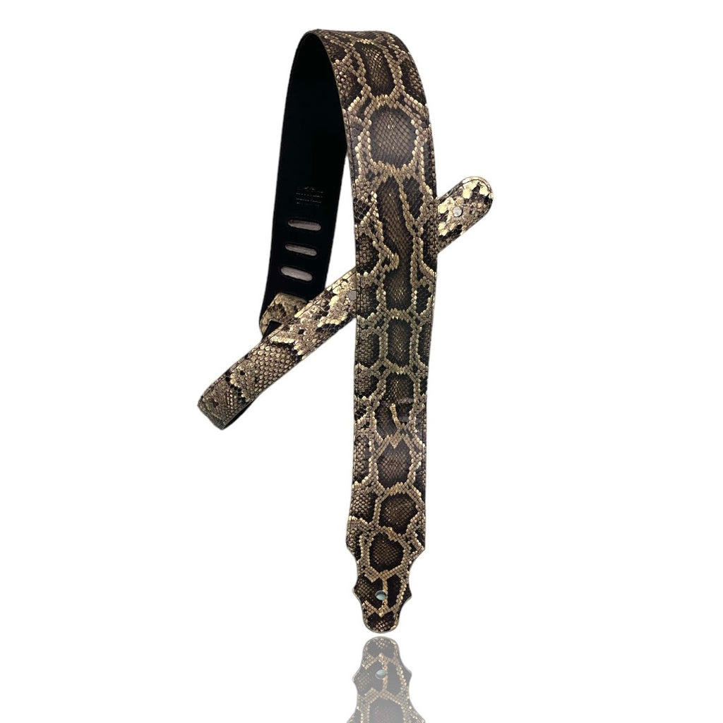 Exotic Burmese Natural Python Custom Guitar Strap