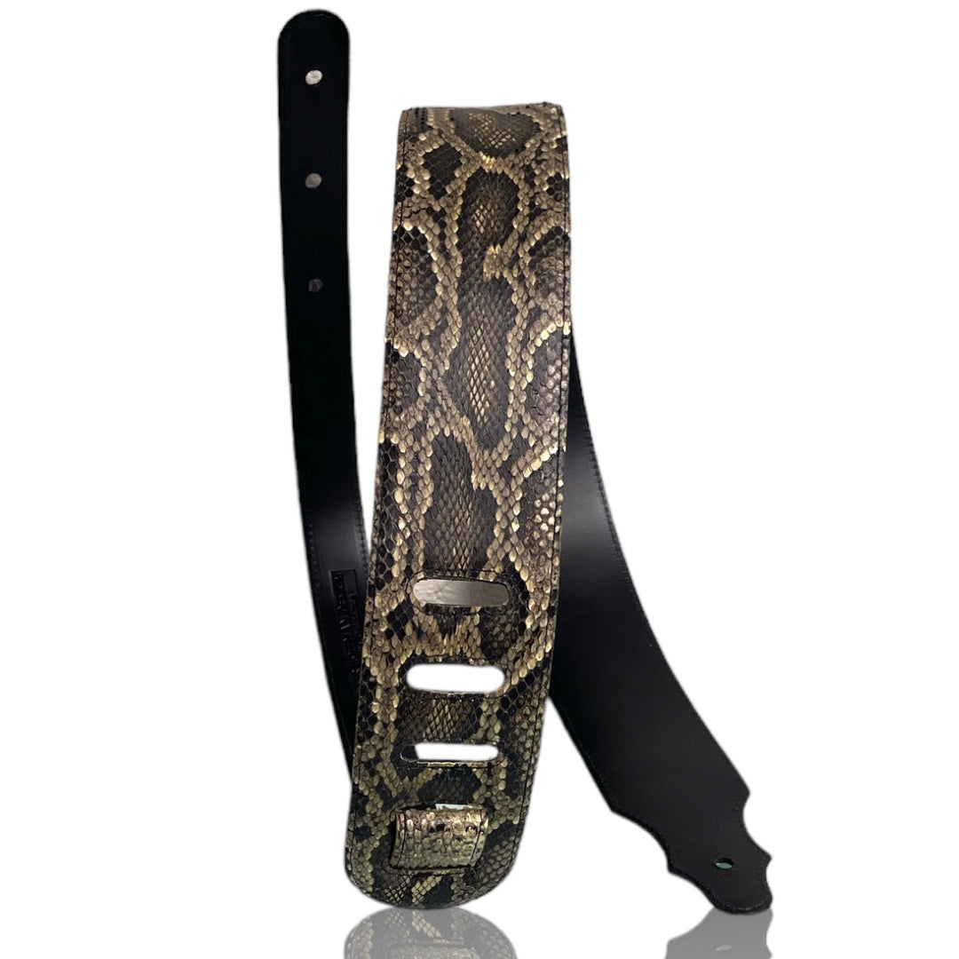 Exotic Burmese Natural Python Custom Guitar Strap – House of Leather ...