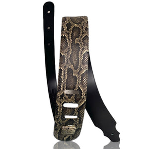 Exotic Burmese Natural Python Custom Guitar Strap