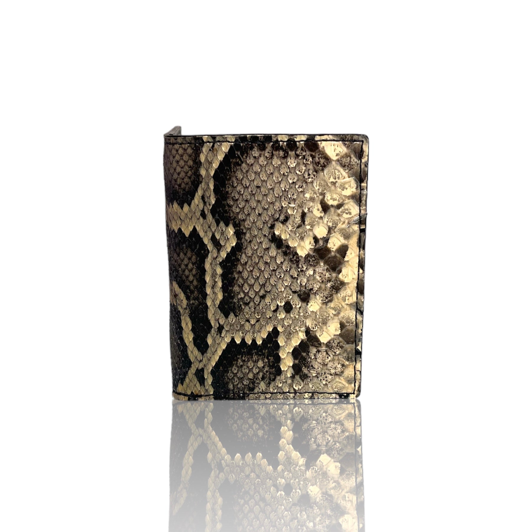 Hoffman Leather Natural Python Credit Card Wallet